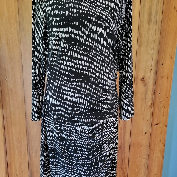 Ralph Lauren Elegant Black and White Patterned Dress - Picture 7 of 13